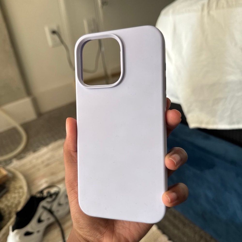 Purple Silicone 15 pro max case